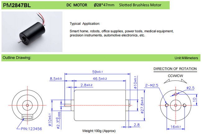 28mm dc brushless motor