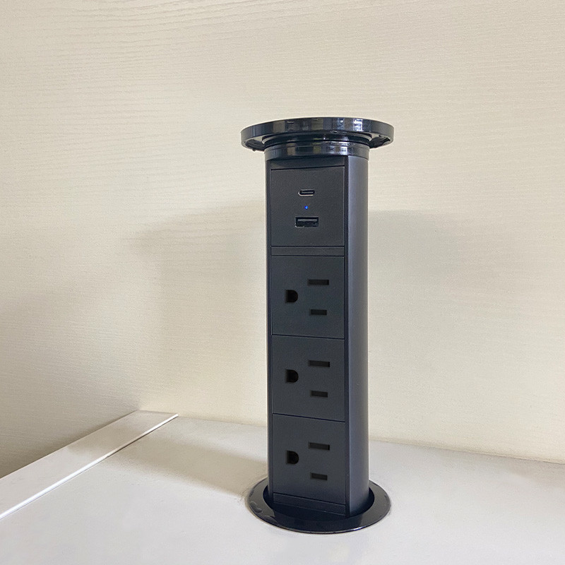 Electrical Lifting SDK Smart Wifi Socket Plug Hidden Pop Up Outlet With Wireless Charge