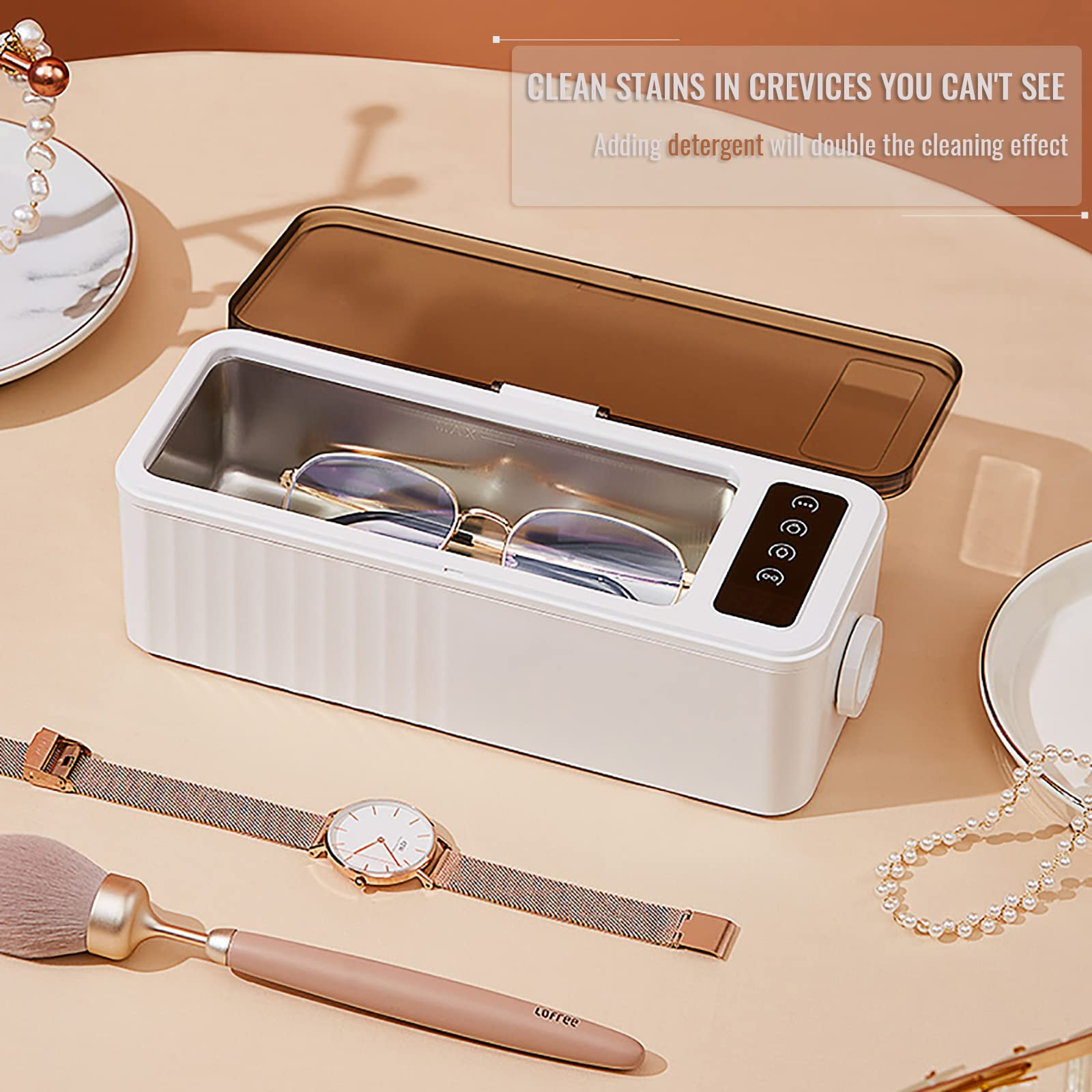 45KHz Jewelry Cleaner Ultrasonic Machine Commercial Voltage 12V