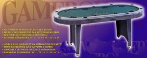 Buy cheap 84 Inches Oval Poker Table , Indoor  Modern Poker Table With Folding Legs product