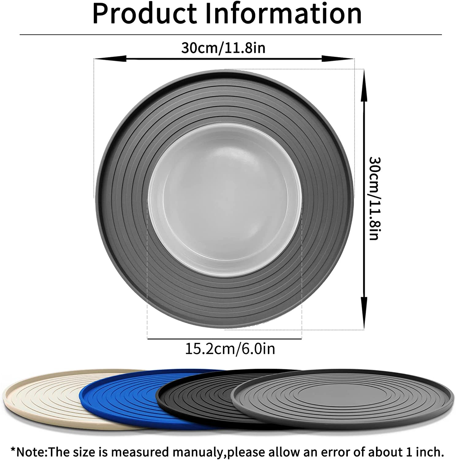 Silicone Pet Feeding Mat For Dogs And Cats Placemat Non-Slip Waterproof Dog Bowl Mats For Food Water Travel Essentials