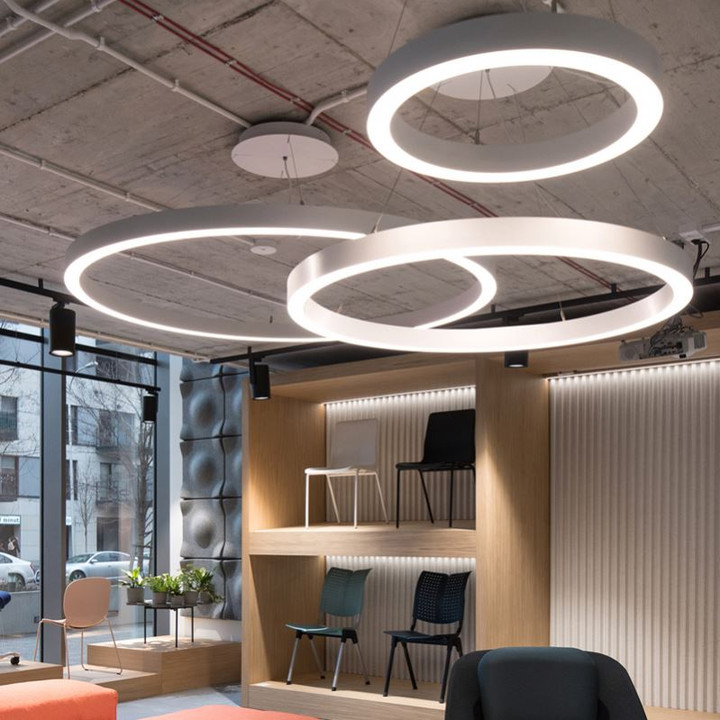 90lm Curved Round S Shape LED Aluminium Profile Curved Led Extrusion 2700K