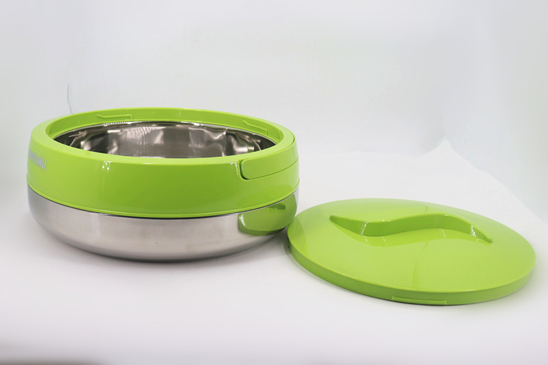 Office Stainless Steel Lunch Box Keep Warm Wtih Green Cover 2L - 10L Capacity