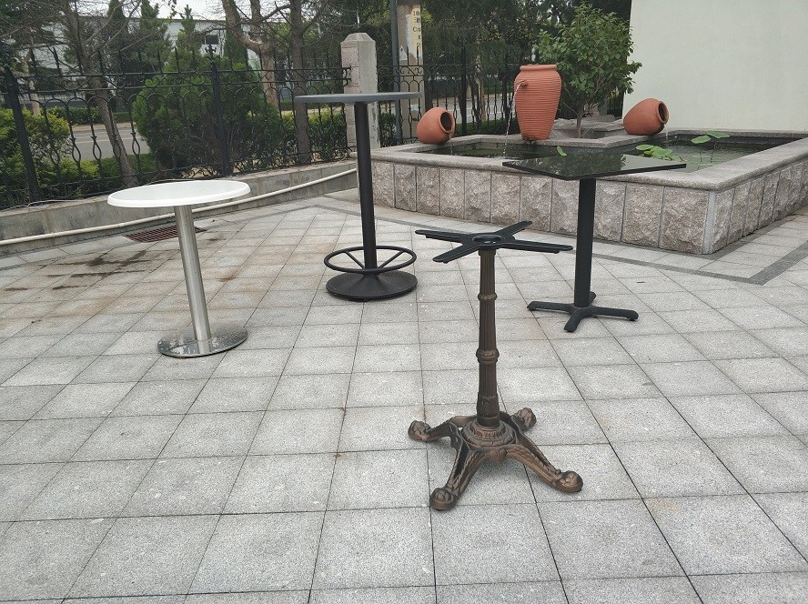 Hospitality Round Cast Iron Bistro Table base Dining Table leg Black Powder Coating