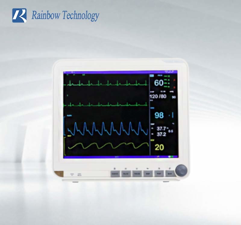 Non Invasive Blood Pressure 15 Inch Medical Patient Monitor With 6 Parameters