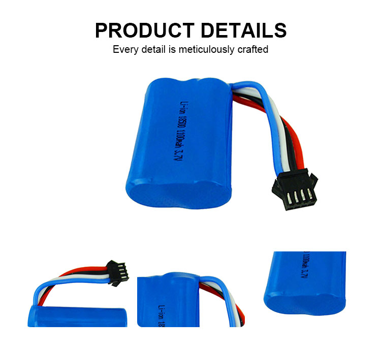 Best Quality Lithium ion battery pack 18500 3.7v 1100mah for Electric Folklifts