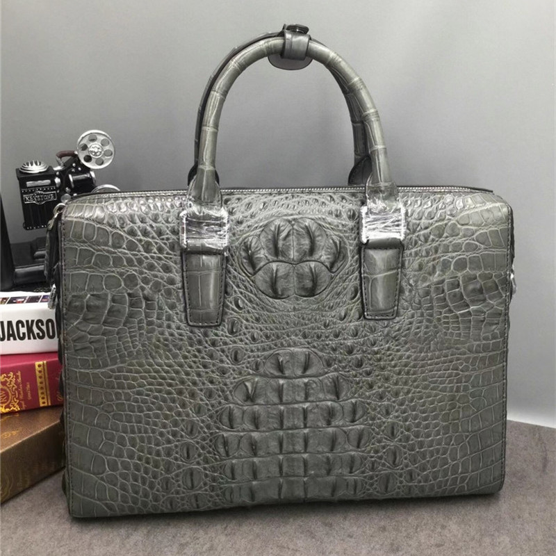Exotic Genuine Crocodile Skin Businessmen Briefcase Authentic Alligator Leather Male Working Handbag Large Shoulder Bag