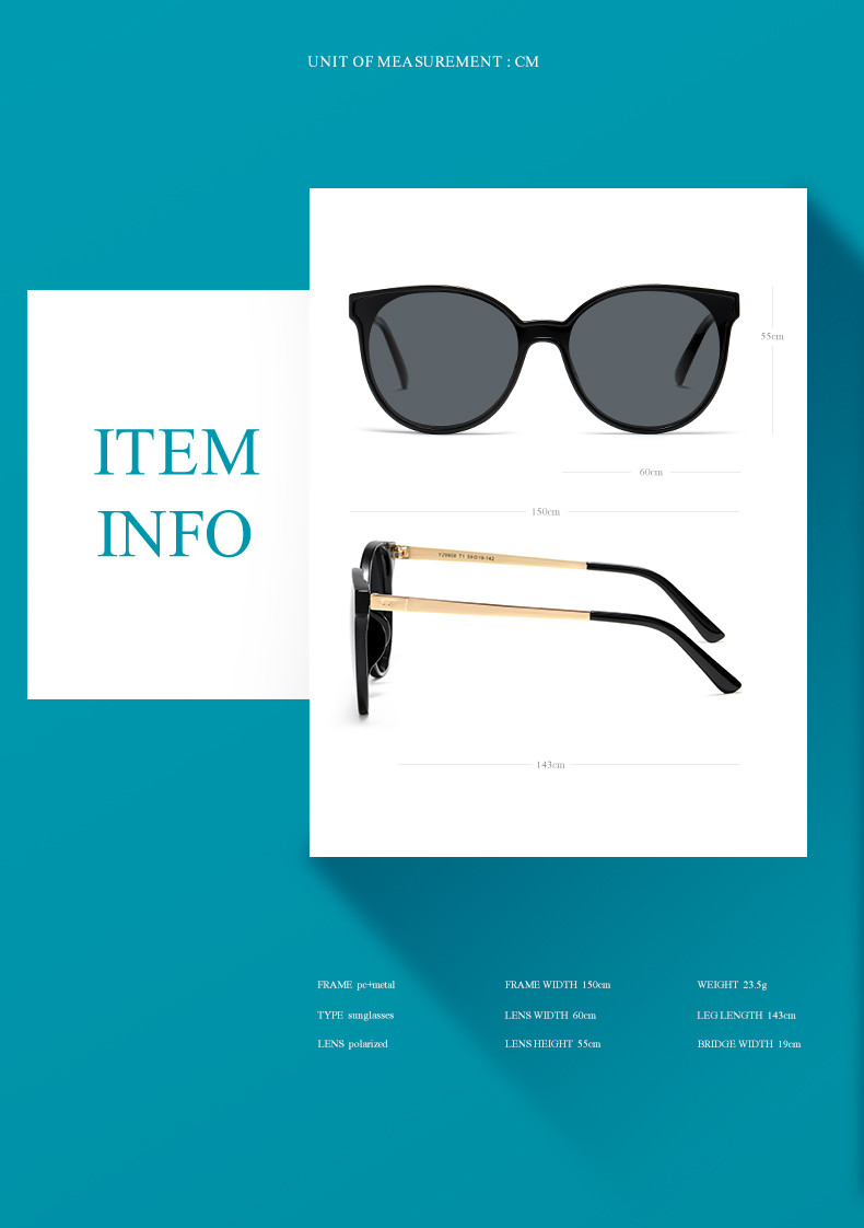 Unisex Metal UV400 Vintage Sun Shades Girls 150MM Retro Cateye Sunglasses Women