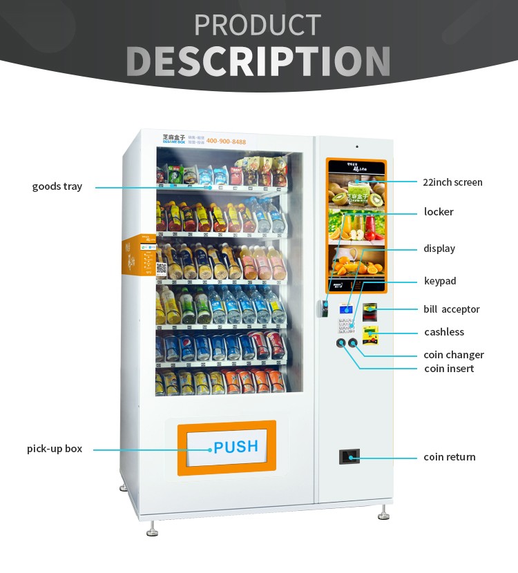 337 Capacity Beverage Vending Machine Elevator Hot And Cool Direct Push Slot