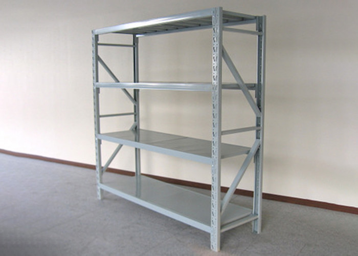 Powder Coated 9mm Thickness Metal Warehouse Racking Cold Rolled Steel 4 Layers