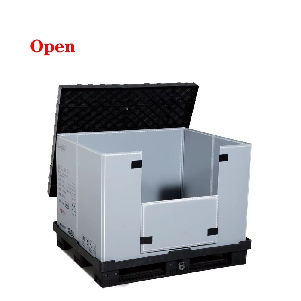 Large Collapsible Plastic Pallet Boxes For Warehouse & Logistics Use