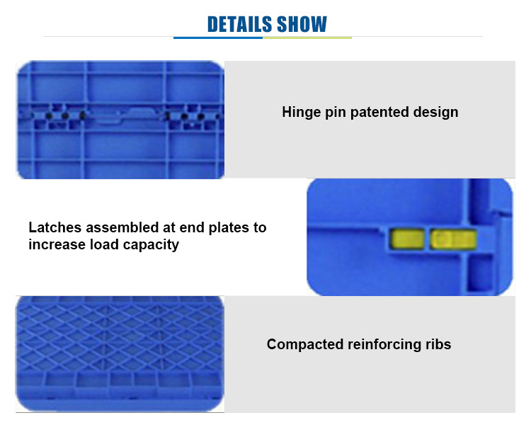Plastic Turnover Box Storage Box Plastic Tote Container Shoes Storage Boxes & Bins Food Container PE Injection CLASSIC Blue