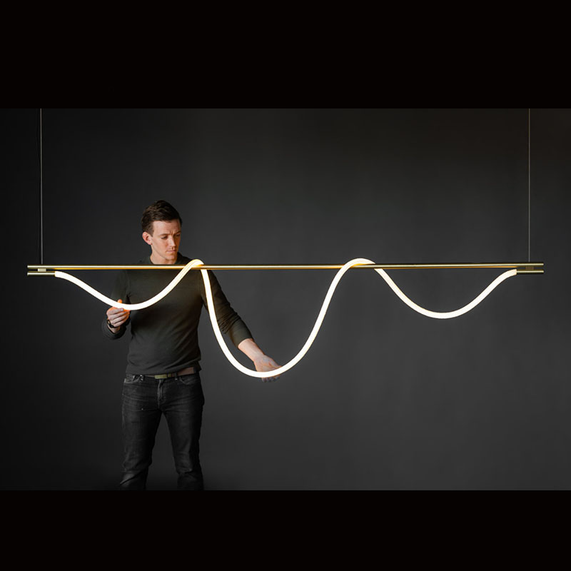 7000lm Restaurant Led Strip Chandelier Led Rope Chandelier 110~240V