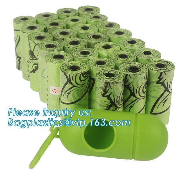 10 Rolls/150Pcs Plastic Pet Dog Waste Bags 33 * 22cm Durable Trash Cleaning Bag, cornstarch based compostable pet waste
