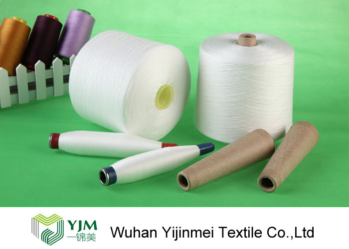 Z Twisted 100% Polyester Spun Yarn Raw White Staple Yarn 20/2 For Sewing Thread