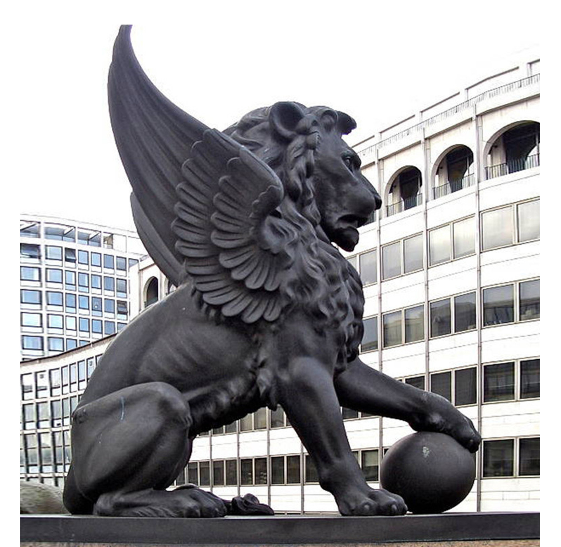 160cm Large Bronze Lion Statue Outdoor Metal Animal Decoration
