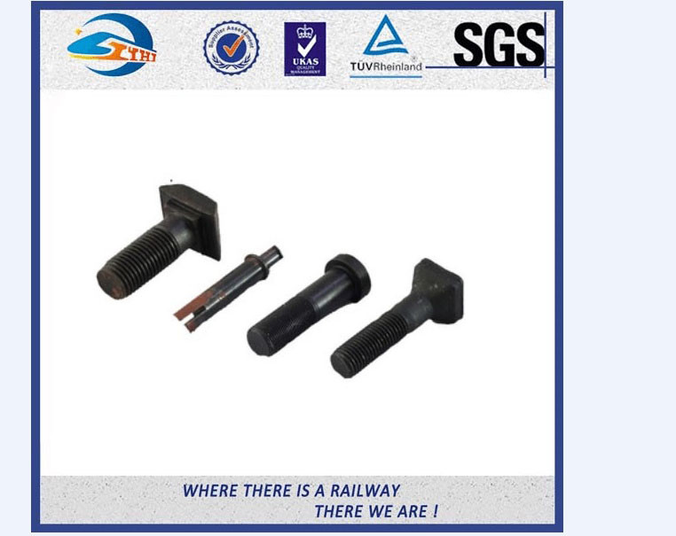 Hot Dip Galvanized HS26 / HS32 Railway Bolt Railroad Fasteners