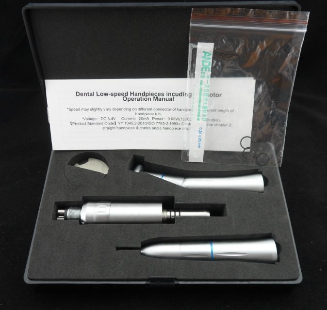 Dental Low Speed Turbine Internal Inner Water Spray Straight Handpiece Air Micromotor Contra Angle 2/4 Holes