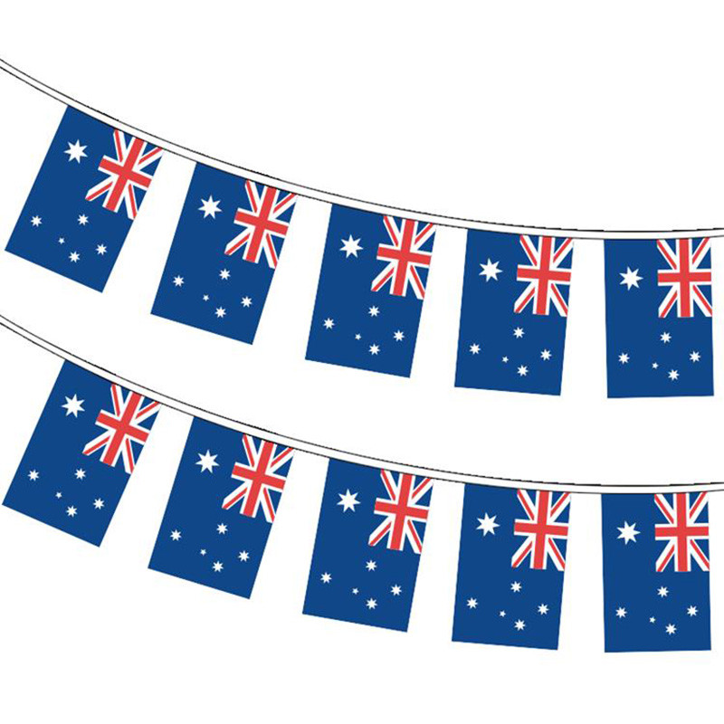 68D / 100D Polyester String Flag 10x15cm Custom Size International String Flags