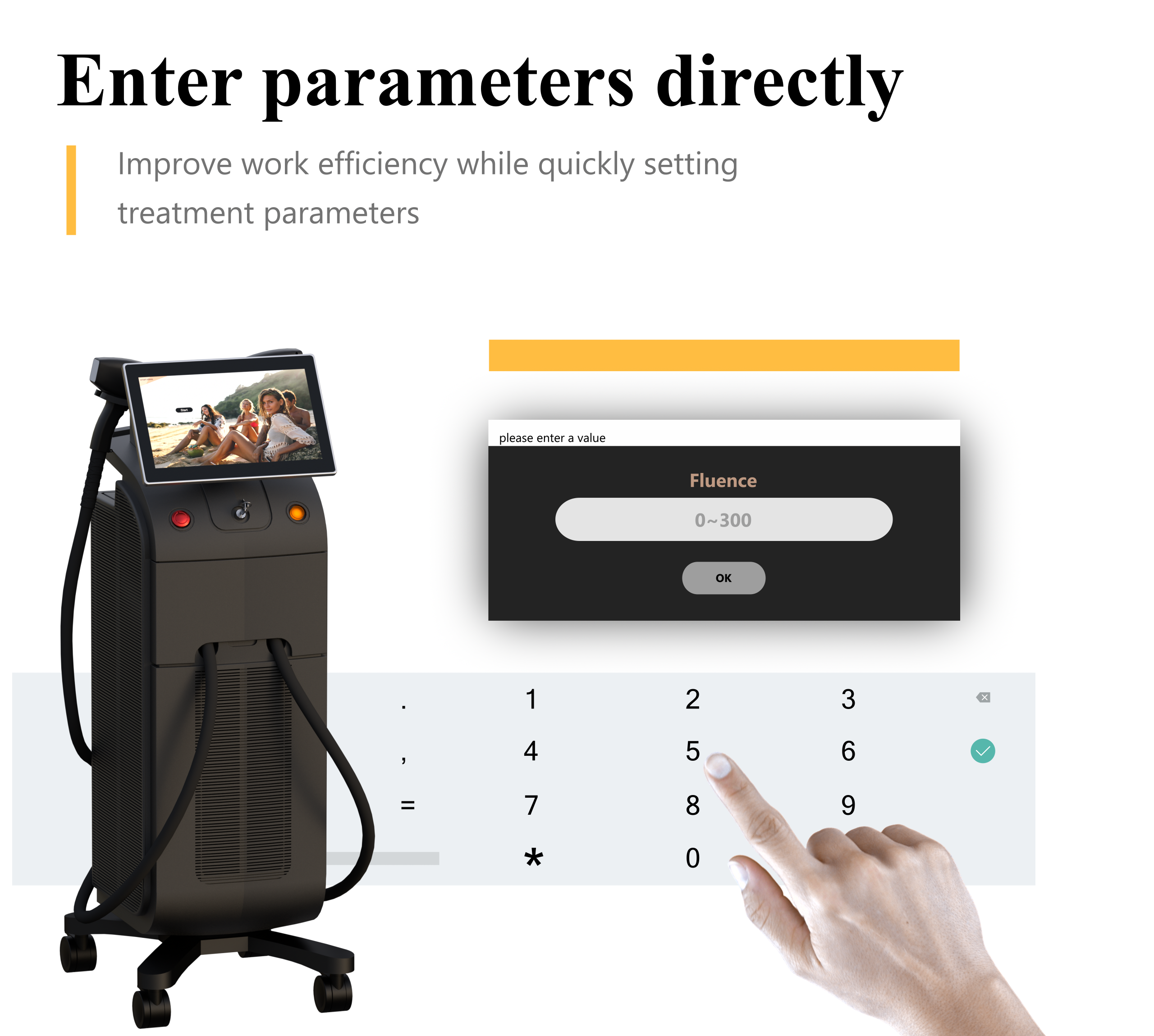 Professional 1800W Laser Diode 808nm Hair Removal Machine with Exchangeable Spot Size