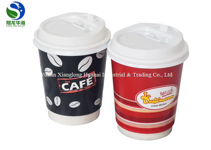 Compostable Custom Logo Hot Double Wall Insulated Paper Coffee Cups For 500ml Capacity