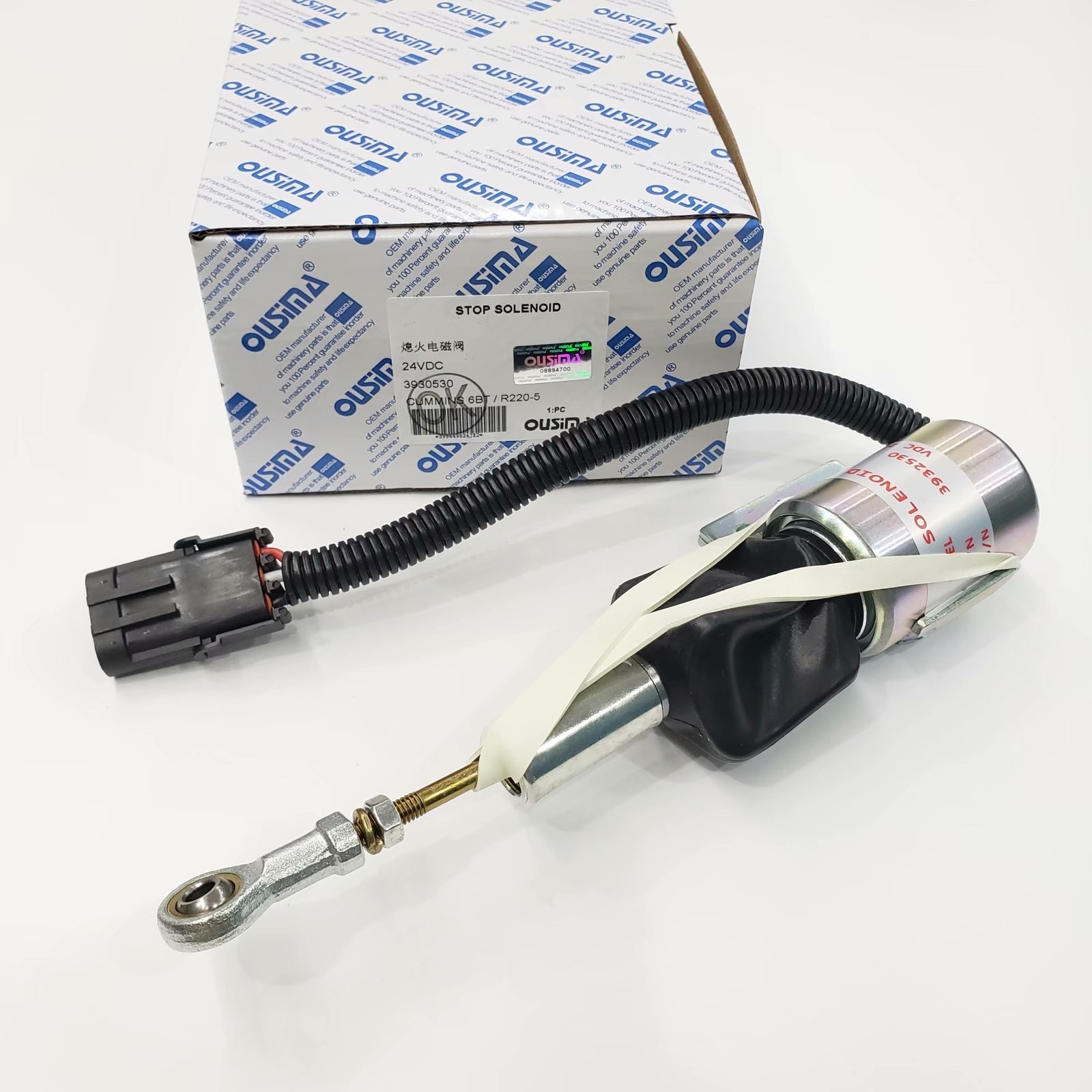 OUSIMA 3932530 24V Diesel Engine Shut Off Solenoid 3932530 Cummins 6BT R220-5