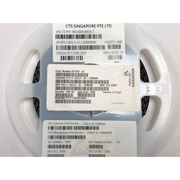 HCMOS TTL 12MHz Clock Crystal Oscillator CB3LV-3C-12M00000