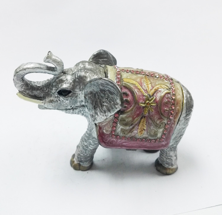 elephant trinket box alloy jewelry box home decoration jewelry box