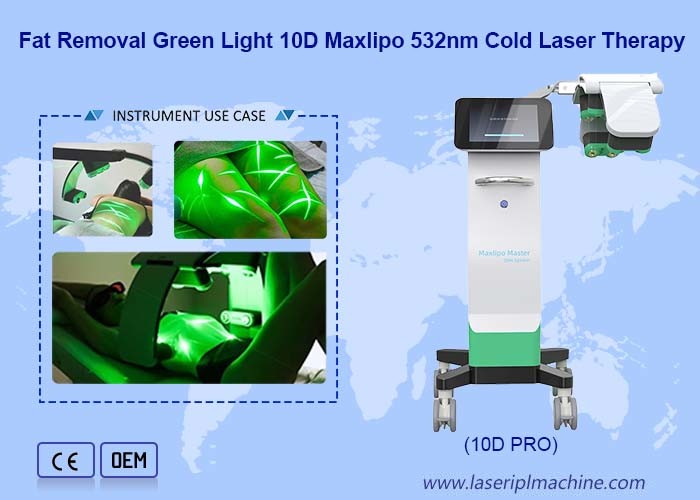 10d Emerald Laser Machine Therapy Non Invasive Fat Loss 635nm 532nm Slimming