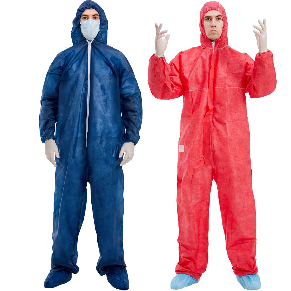 S-XXL Disposable Protective Coverall Waterproof Lightweight Microporous 15-70gsm