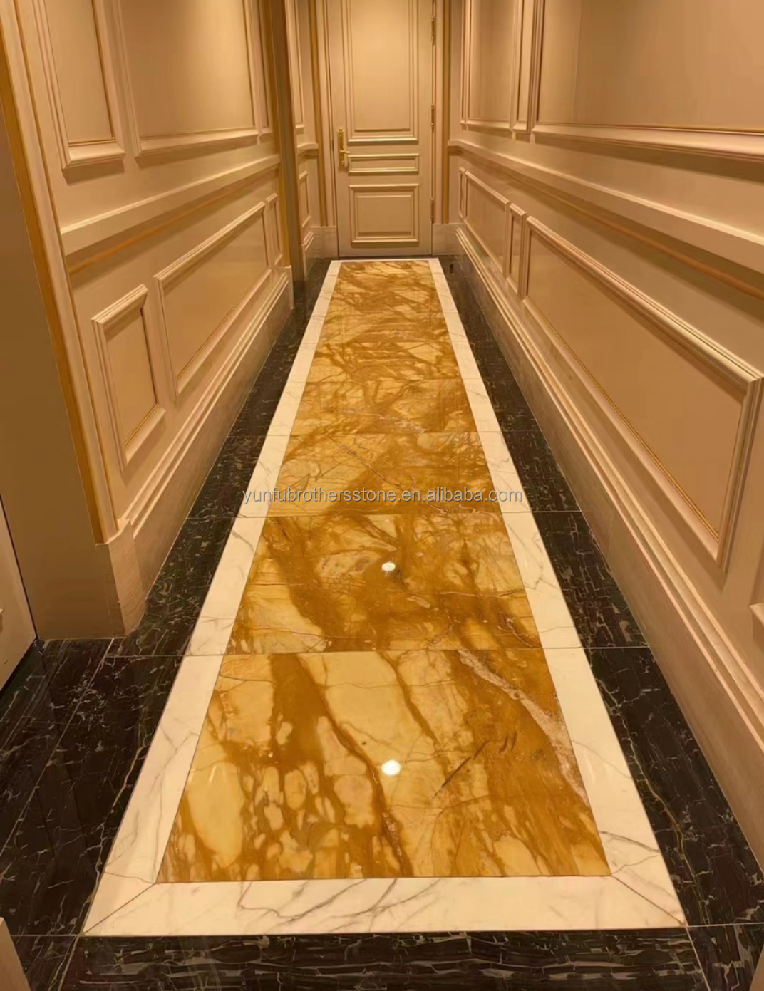 Modern Design Style Italy Luxury Big Slab Sienna Golden Marble Tile for Hotel Wall Panel and Table
