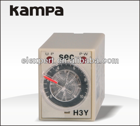 H3Y-2 DC12V On-delay DPDT time relay with socket H3Y series timer with base 30s 60s 30min 60min