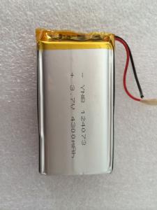 li-ion polymer  batetry 3.7v 4300mah LP124073 rechargeable lipo battery