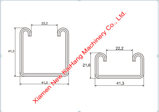 U Shape Shelf G350 Upright Roll Forming Machine 75mm Shaft