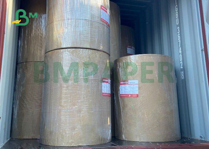  190 - 210 gsm 2 Layers PE Coated Kraft Paper To Make Drinking Cup 1200mm