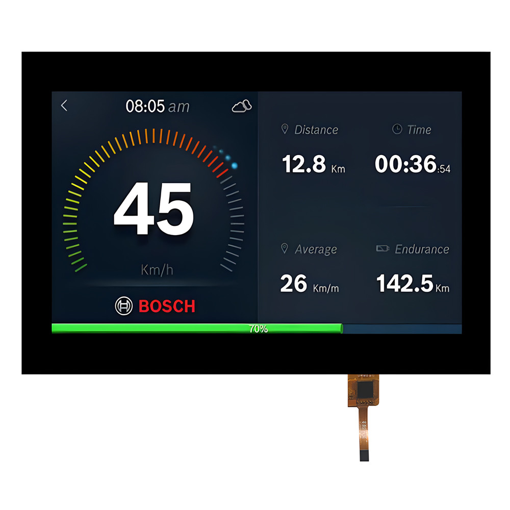 7-inch Touch Screen TFT With IK08 Konning Gorilla 2 Cover Glass, Surface Hardness>7H