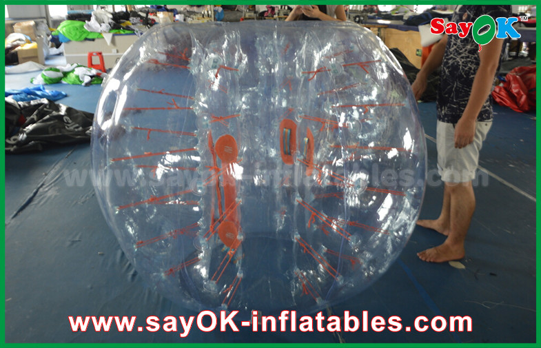 Wrecking Ball Inflatable Game Adult 1.5m DIA Inflatable Zorb Ball , Transparent Human Bubble Soccer TPU / PVC