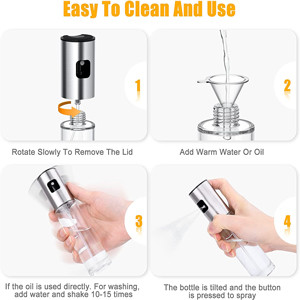 Sliver 100ml Olive Oil Sprayer With Stainless Steel Cap