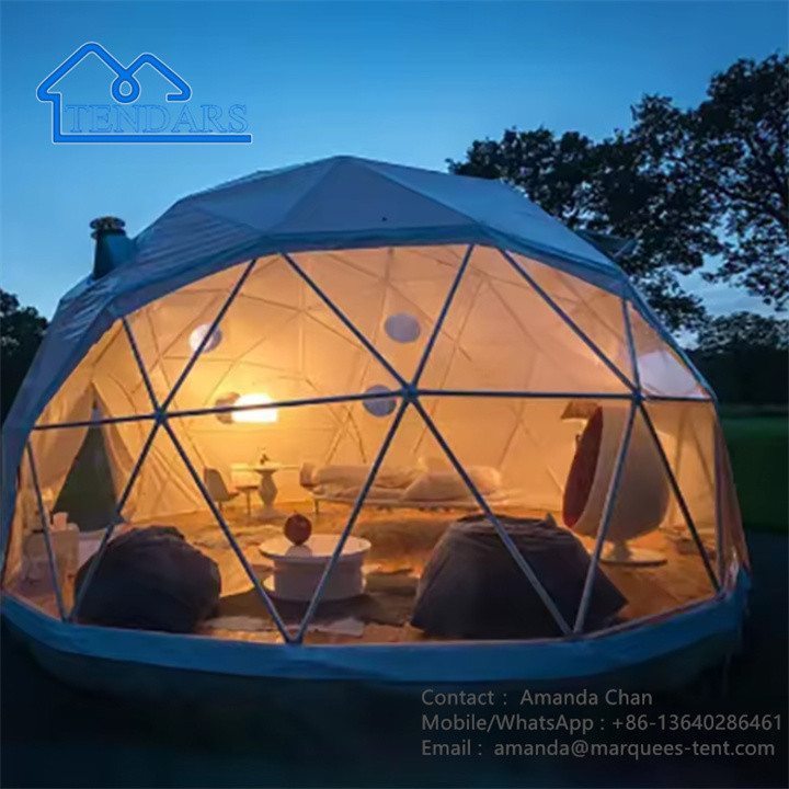 Comfortable Dome House Tent Customized Hotel Tents With Shower Room For Living
