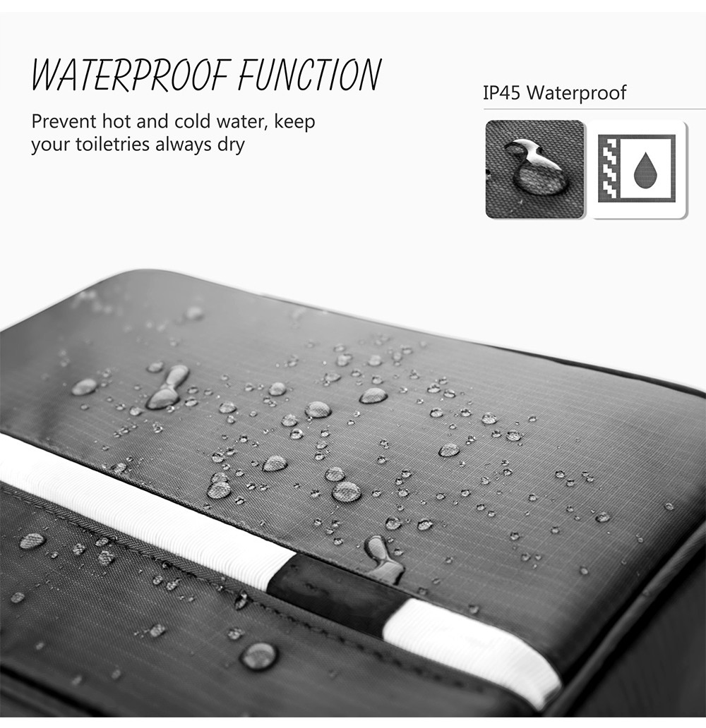 Unisex Folded Compact Toiletry Bag With 4 Compartments