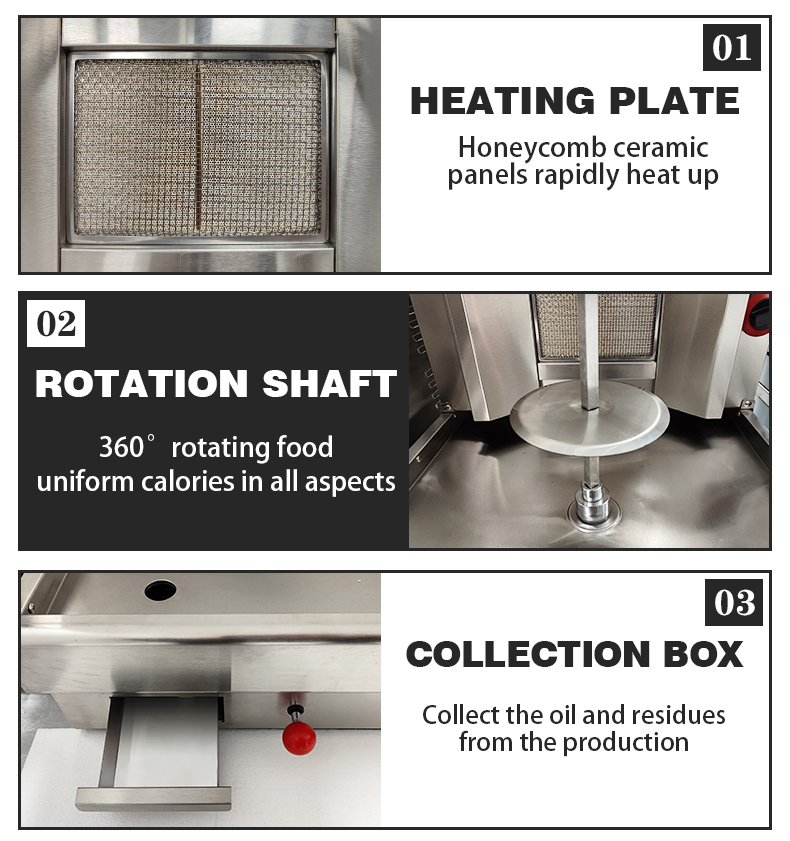 High Power Grill Meat Fast and Efficientlys Doner Kebab Shop Shawarma Making Machine