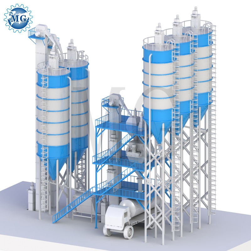 380V 50HZ Tile Adhesive Machine / Mixing Packagiing Dry Mortar Production Line