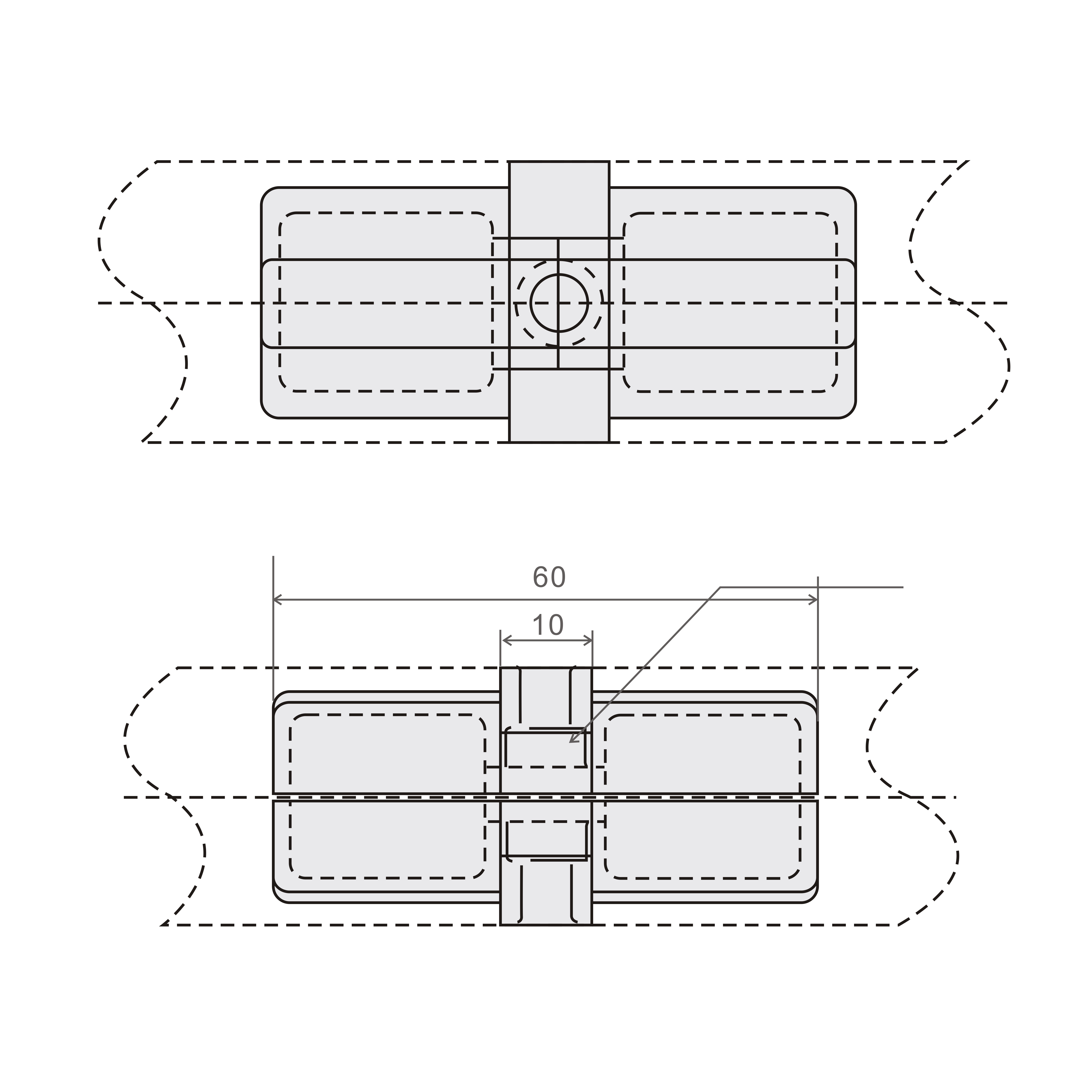 Industrial Metal Pipe Coupling Bidirectional Connection Round Zinc Alloy AL-14