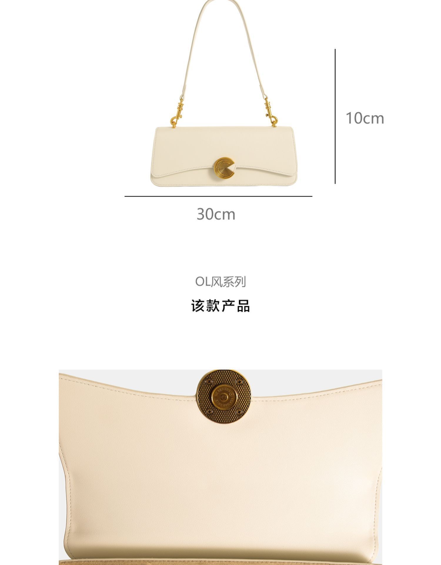 NEW REAL COWHIDE SHOULDER BAG WOMEN'S SLANT BAG HIGH-GRADE HAND-HELD BAGUETTE BAG COWHIDE UNDERARM BAG