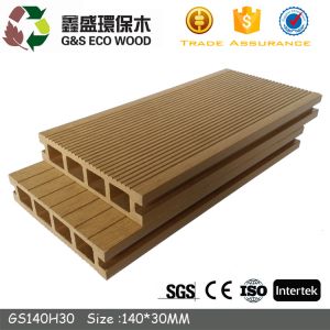 Brown 100 X 25mm Natural Wood Grain Wpc Decking Floor Grey Hollow Composite