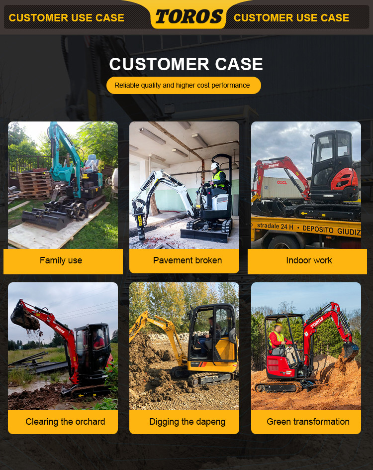 Crawler Toros Mini Excavator 2.6 Ton Small Digging Equipment For Road Repair