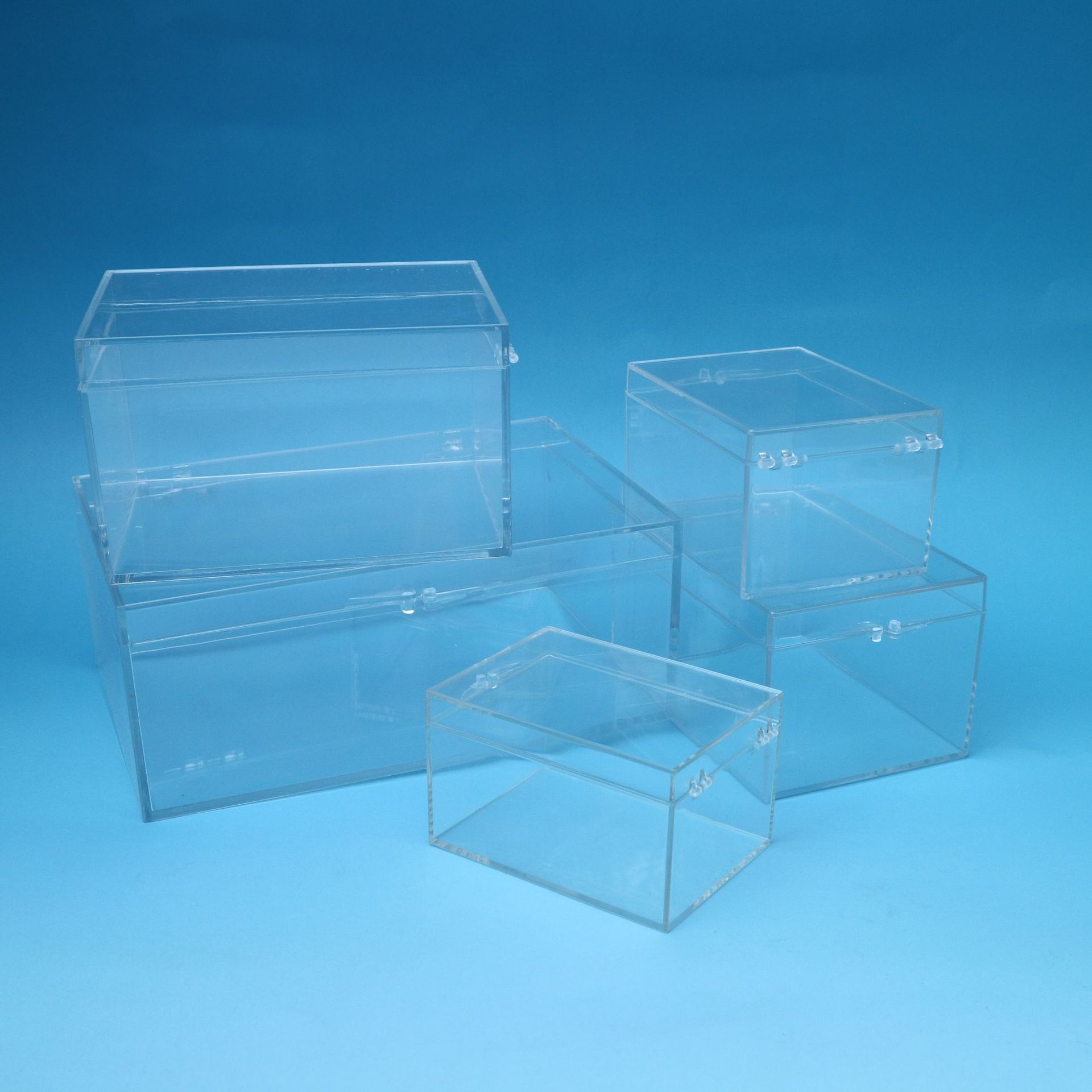 Acrylic Box Custom Clear Plexiglass Acrylic Display 5side Box Sliding Lid Poke Poking Mon Card Booster Display