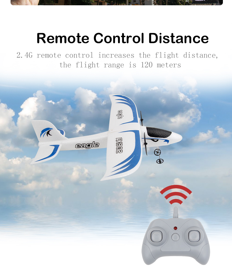 Super Glider Fx802 2.4g 2ch Epp Foam Remote Controlled Glider Model Ready-to-Go for Intermediate Operator Skill Level