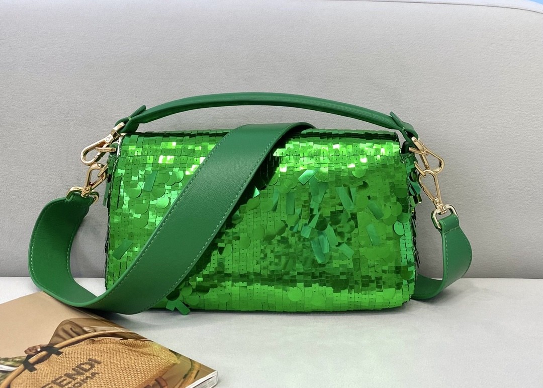 Bead Piece Decoration Bling Bag Unque Shine Cross-Body Bag Baguette Bag