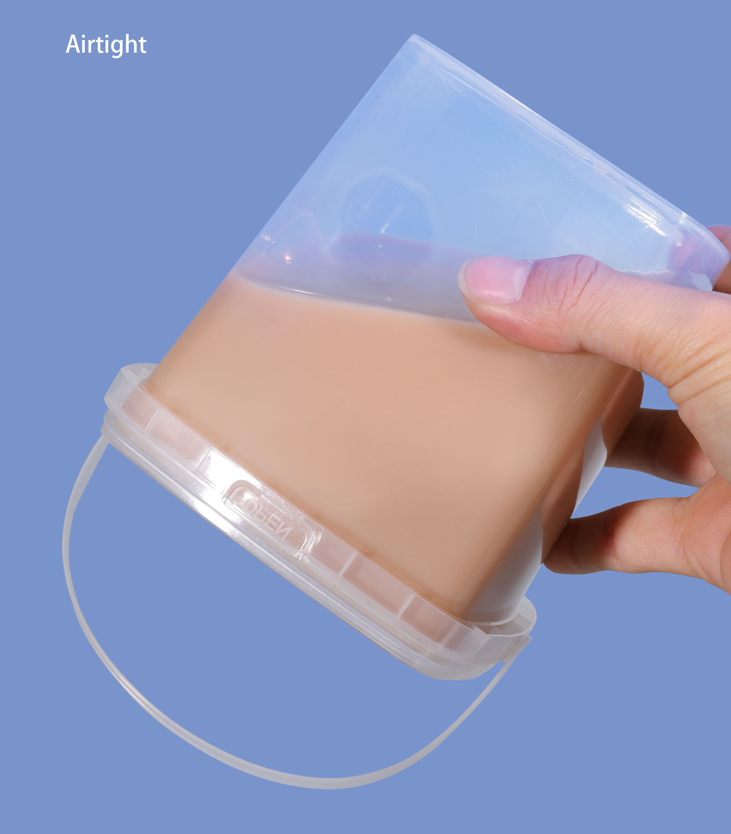 Capacity 280ml 500ml 1L 2L Food Grade Square Small Clear White Plastic Bucket BPA Free